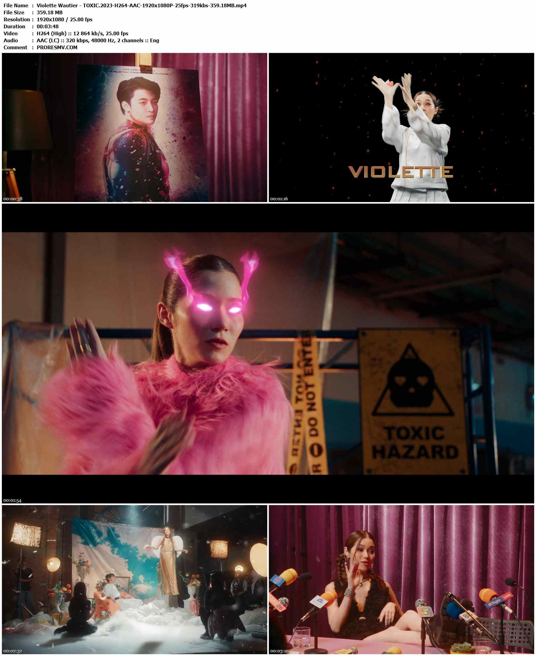 Violette Wautier - TOXIC.2023-H264-AAC-1920x1080P-25fps-319kbs-359.18MB官方MV_高清MV